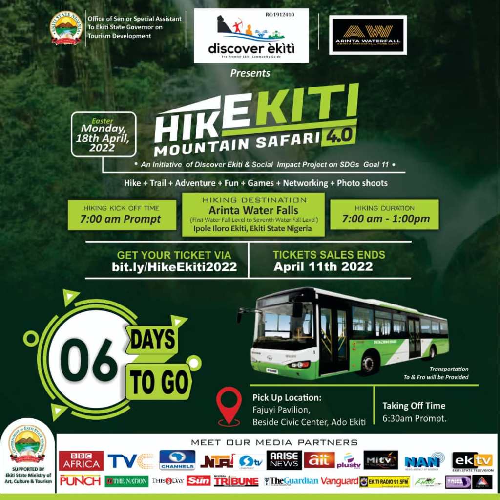 Ekiti Tourism Endorses the 4th Edition of Hike Ekiti Mountain&nbsp;Safari